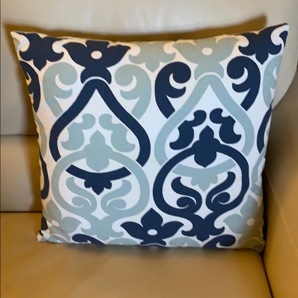 Decorative Blue Throw Pillow - Picture 1 of 3